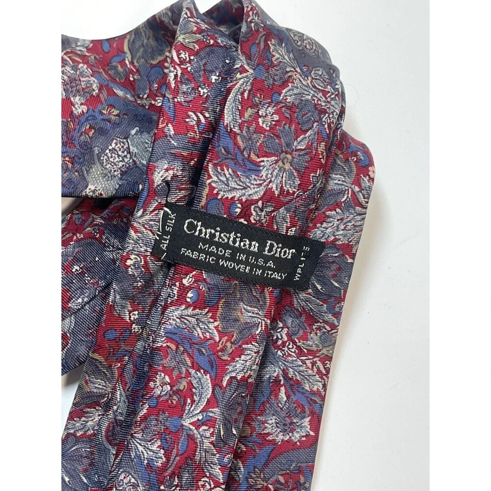 Christian Dior Paisley Silk Neck Tie